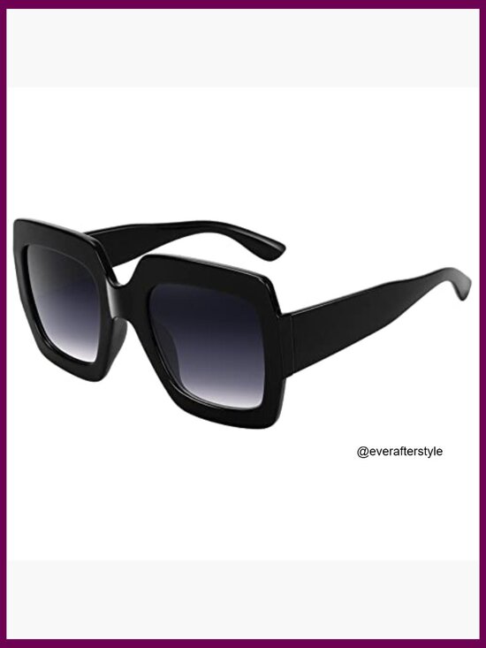 Oversized Square Sunglasses UV400 Protection Retro Modern Style main image 4